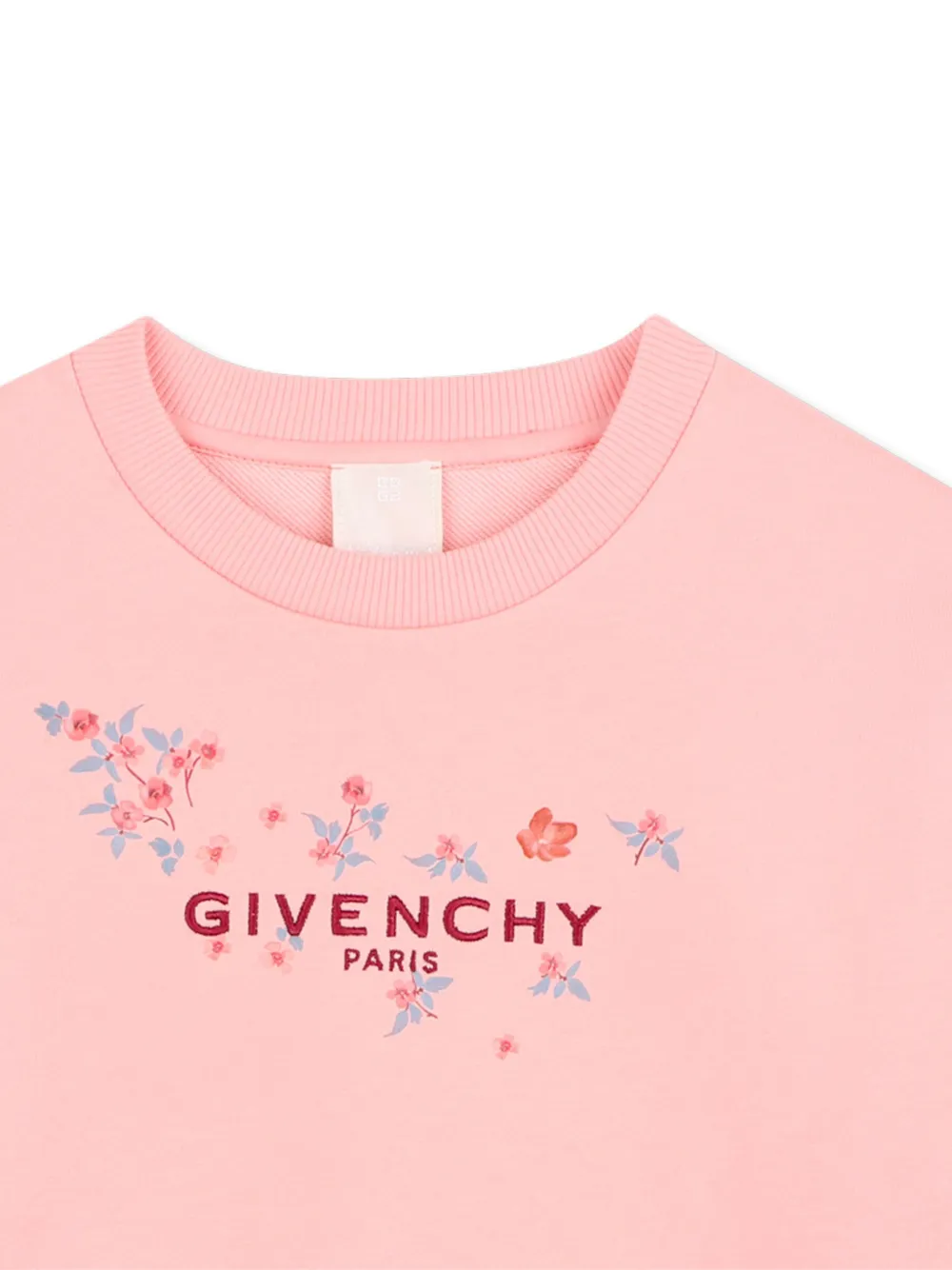 Givenchy Kids Sweater met bloemen-print en logo-print Roze