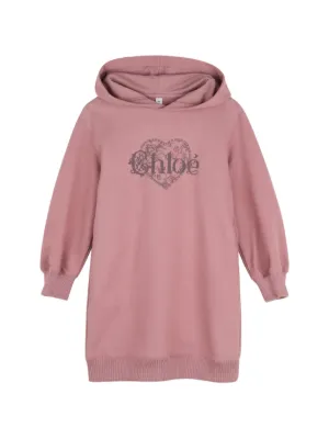 Chloé Kids フーデッド ワンピース | ピンク | FARFETCH JP