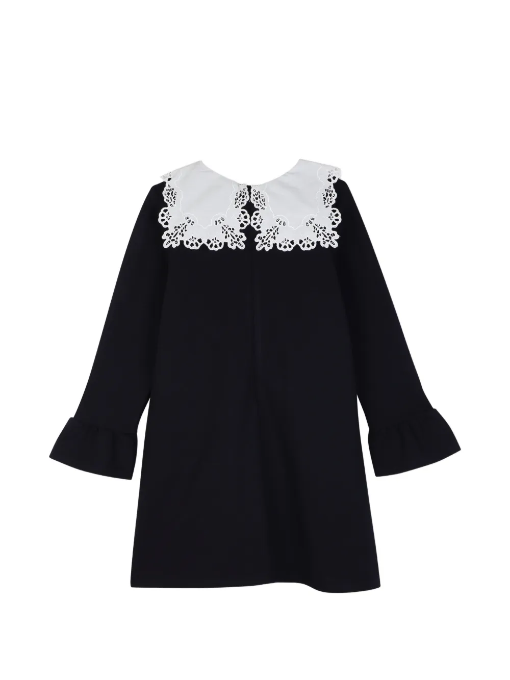 Chloé Kids Broderie anglaise jurk met ruches Blauw