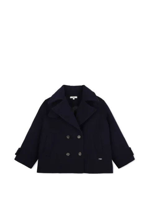 Chloé Kids double-breasted pea coat