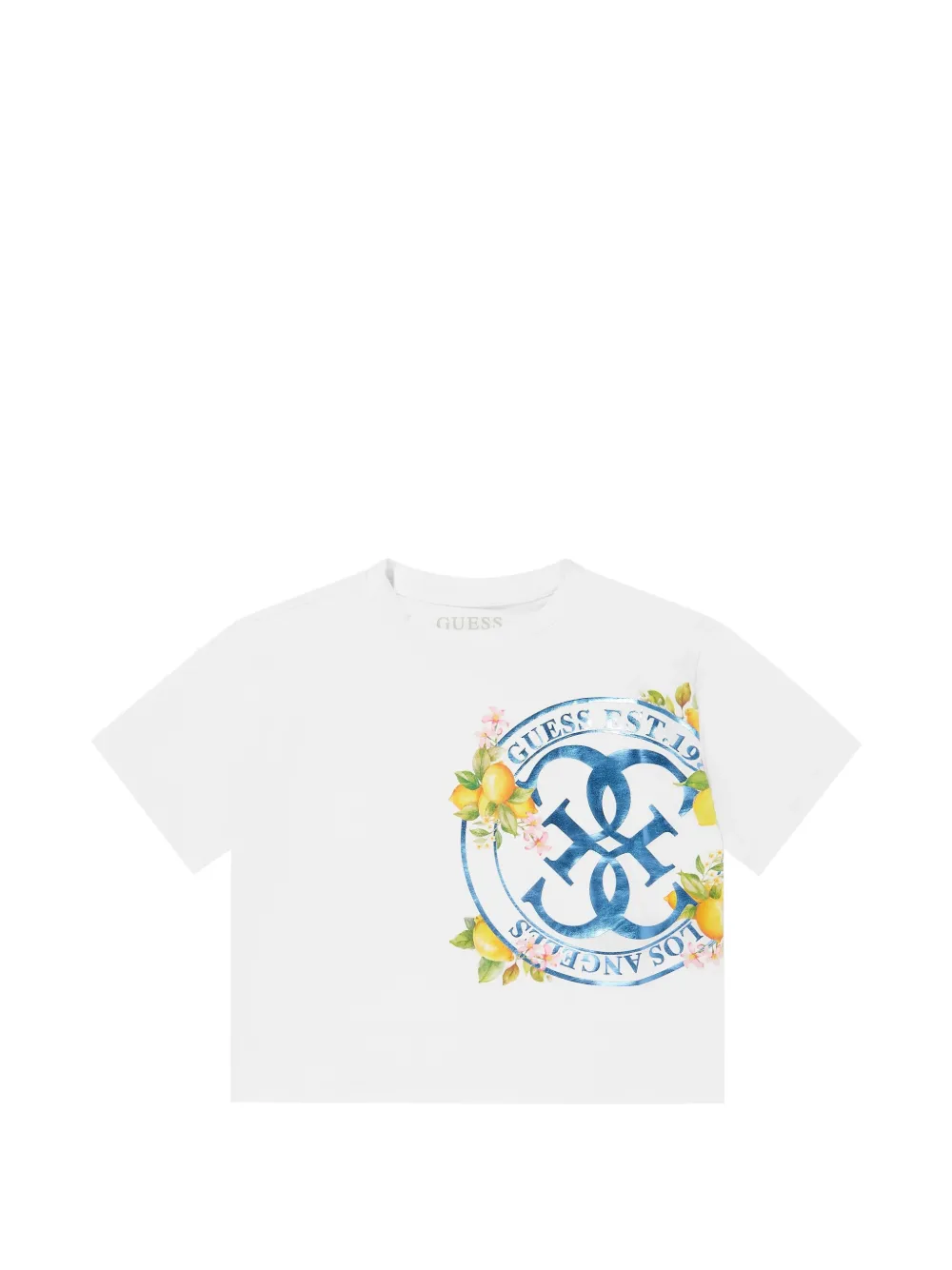 guess kids logo-print T-shirt - Bianco