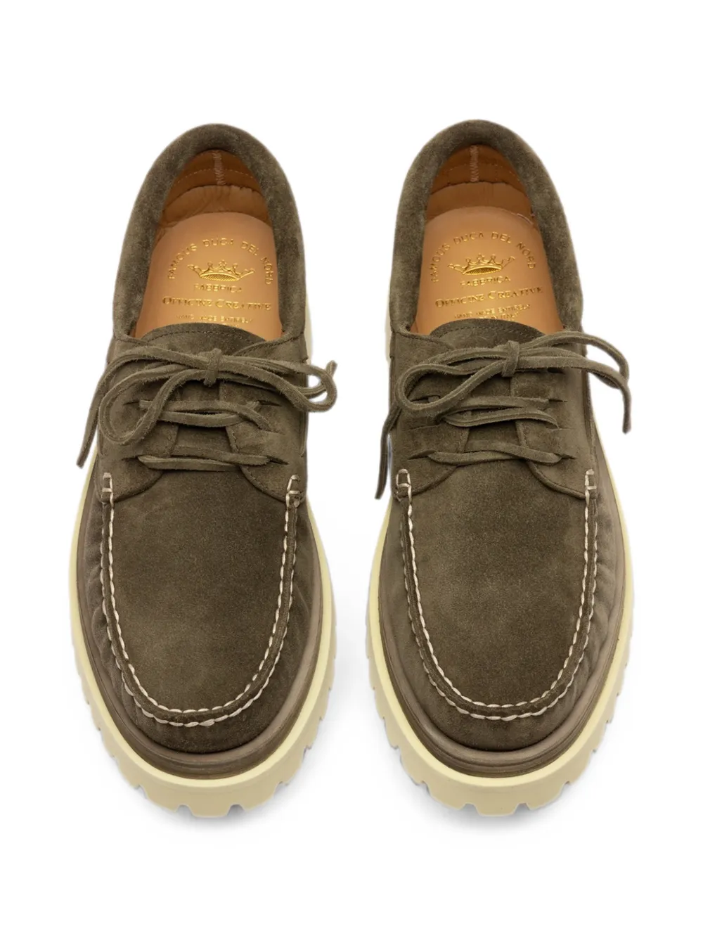 Officine Creative Heritage Papillon boat shoes Groen