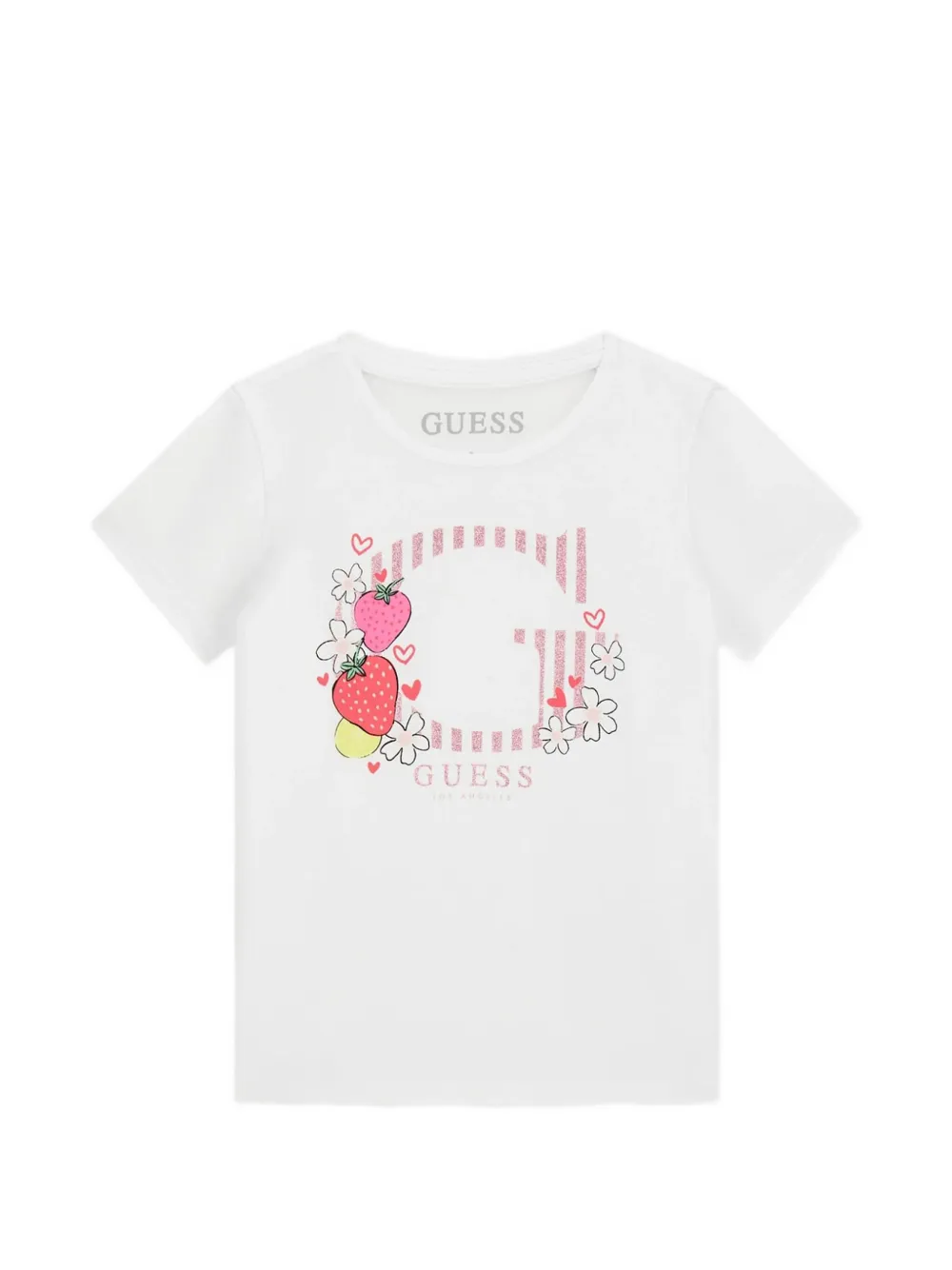 guess kids logo-print T-shirt - Bianco