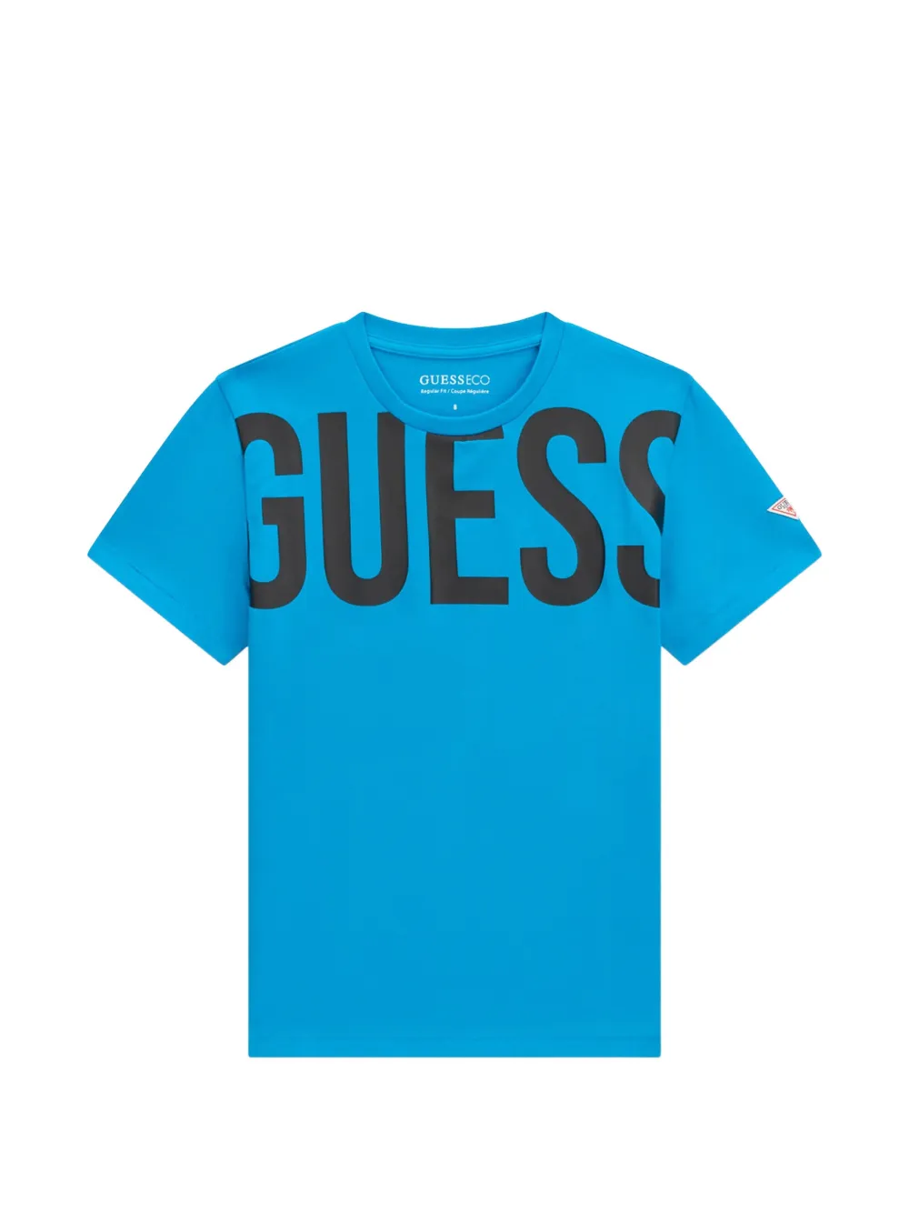 guess kids logo-print T-shirt - Blu