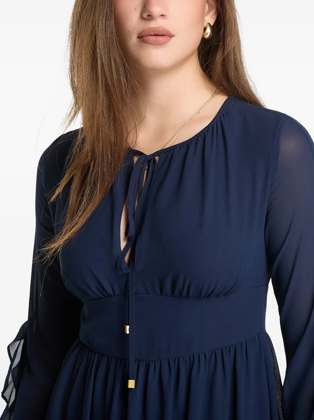 Michael Kors Mini-jurk met ruches Blauw