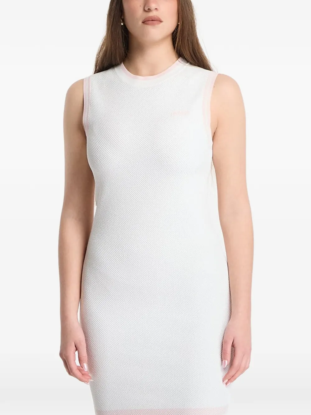 GUESS USA sleeveless knitted mini dress - Bianco