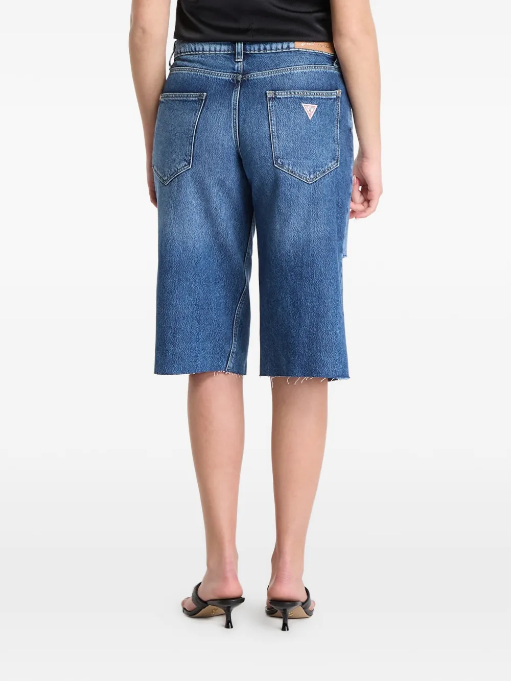 GUESS USA Gerafelde shorts Blauw
