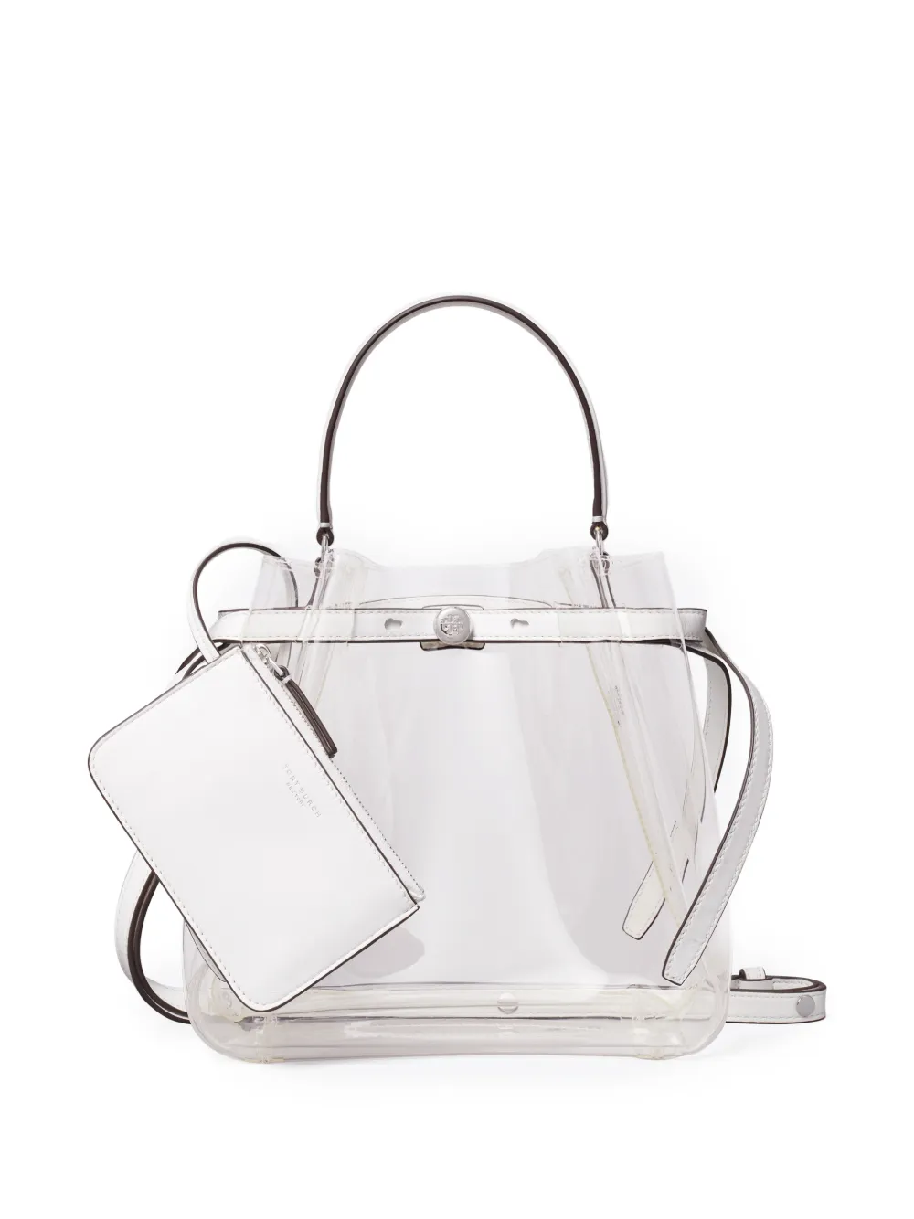 Tory Burch Romy doorzichtige bucket-tas Wit
