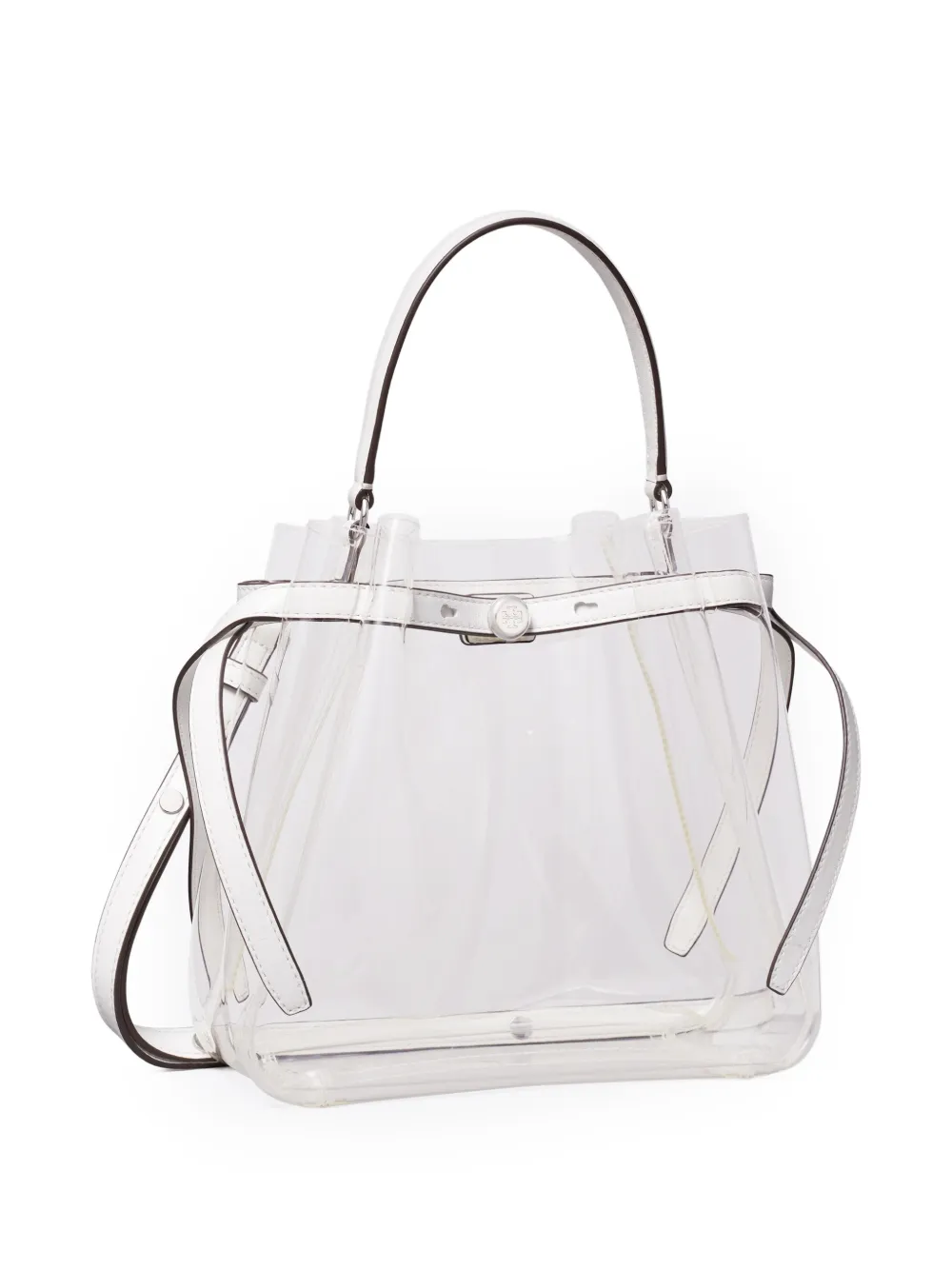Tory Burch Romy doorzichtige bucket-tas Wit