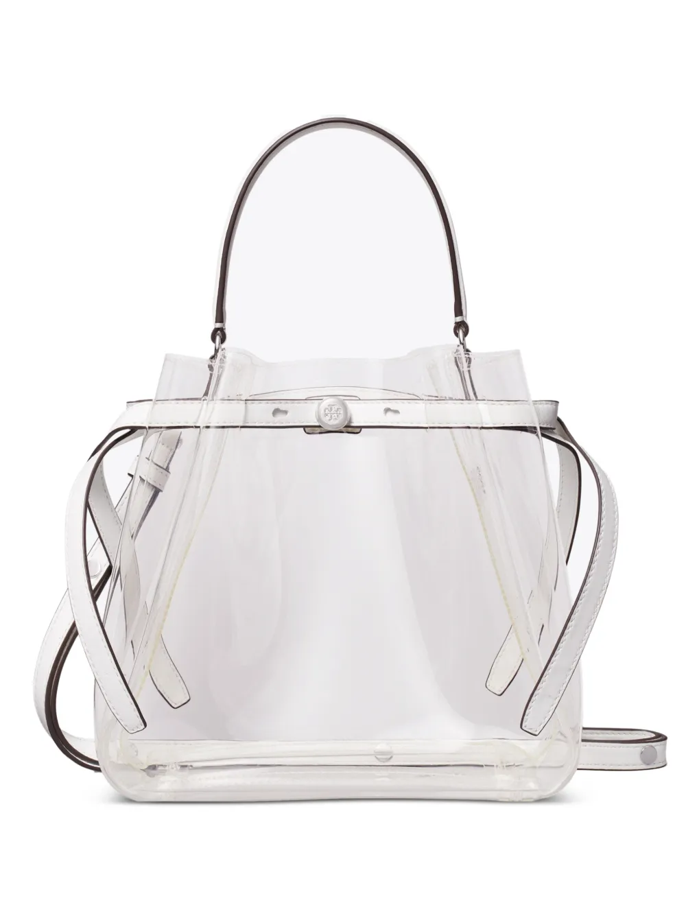 Tory Burch Romy clear bucket bag - White