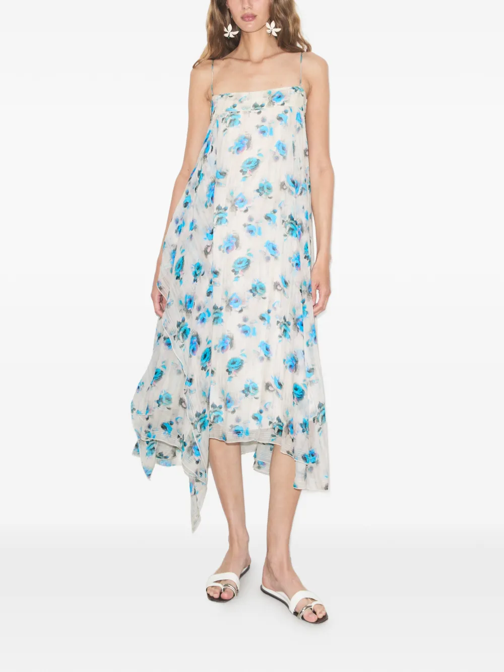 Tory Burch Jurk met bloemenprint Beige