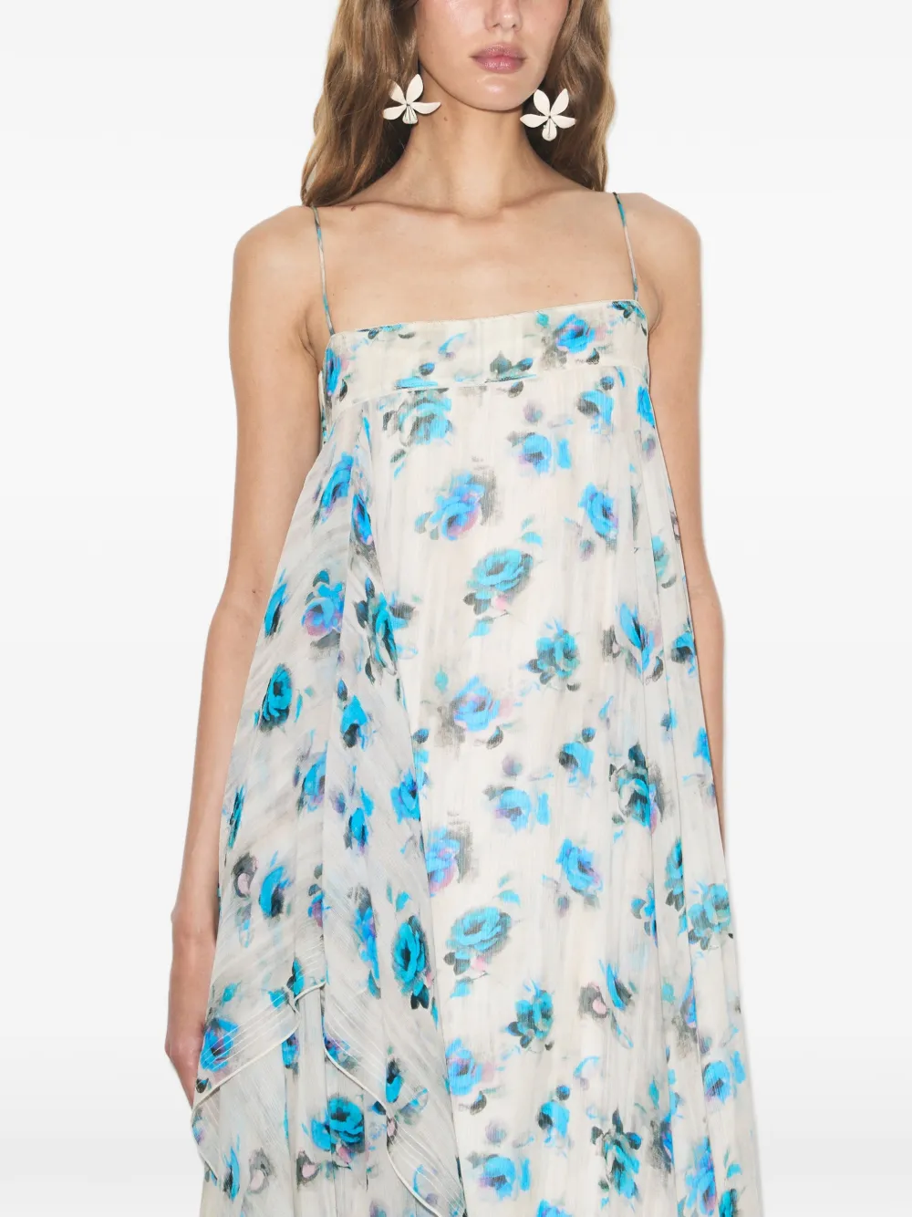Tory Burch Jurk met bloemenprint Beige