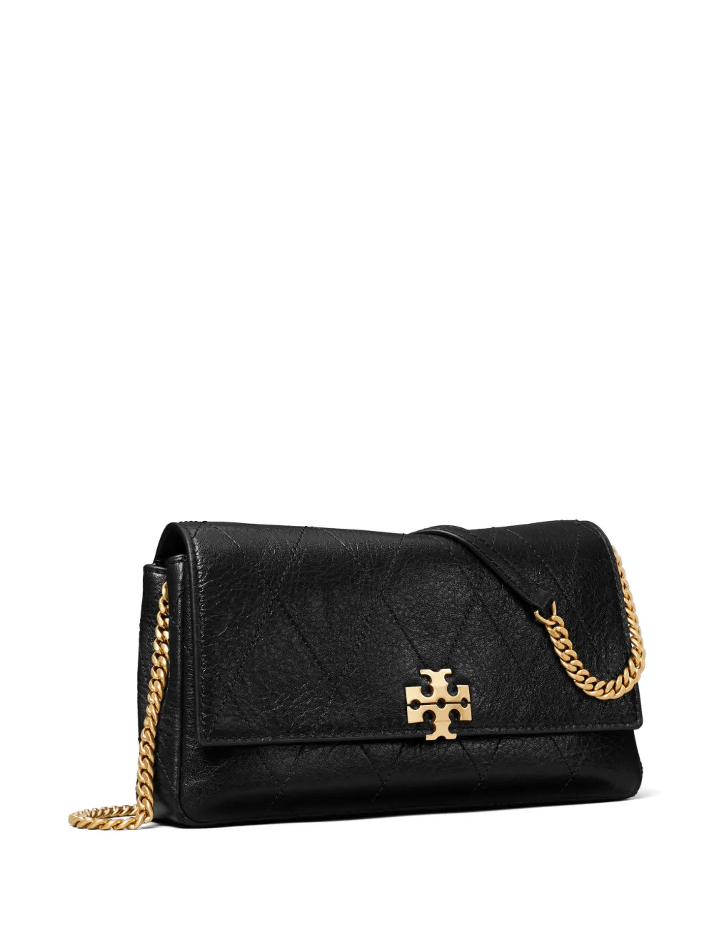 Tory Burch Charlie gewatteerde crossbodytas met ketting Zwart