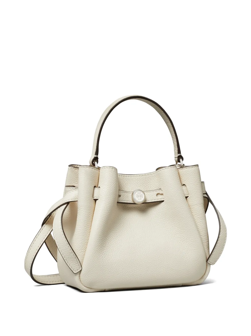 Tory Burch Romy mini bucket-tas Beige
