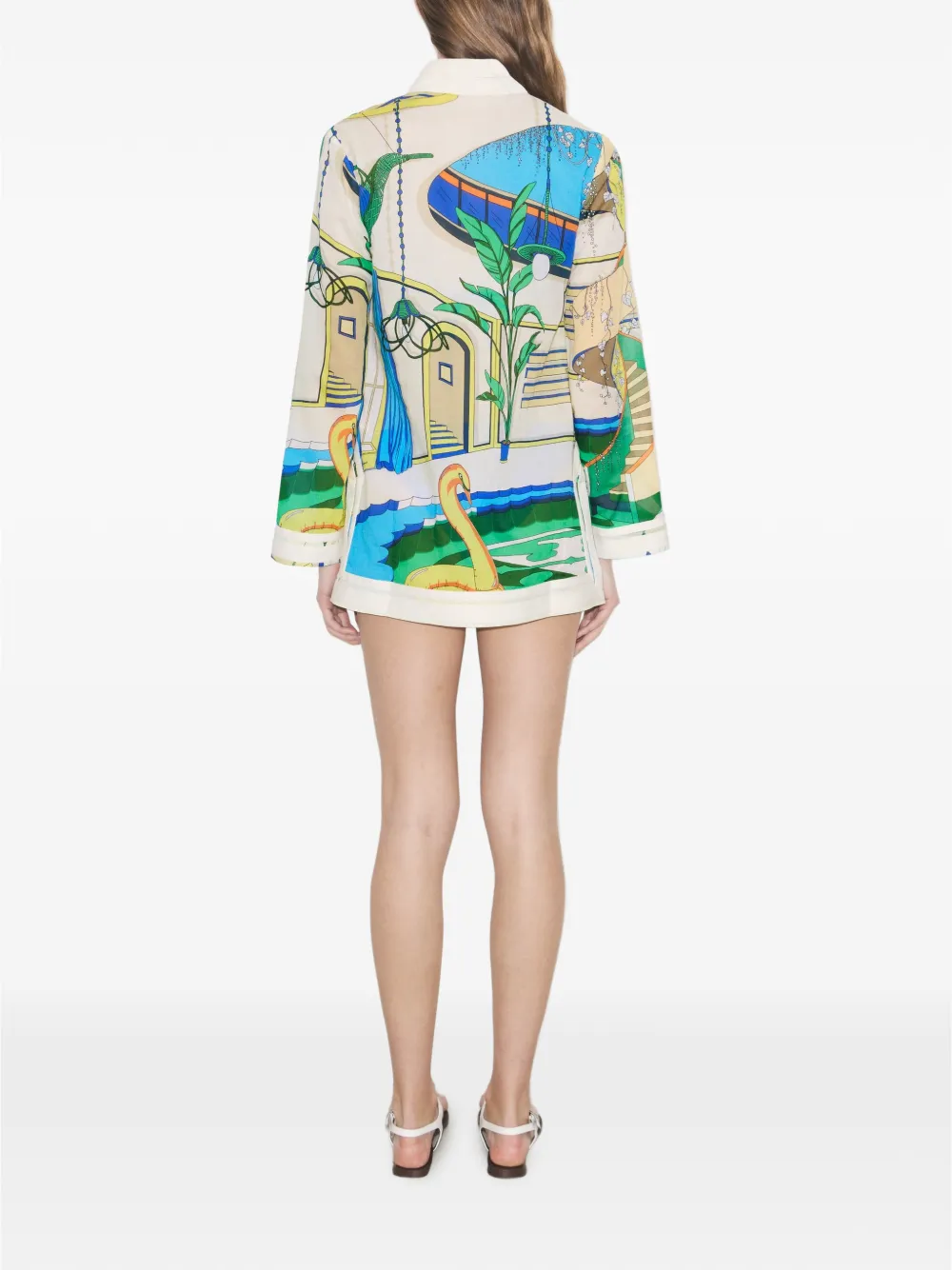 Tory Burch Tory tuniek met print Beige