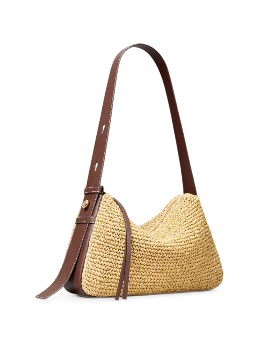 Tory Burch Romy geweven schoudertas Beige