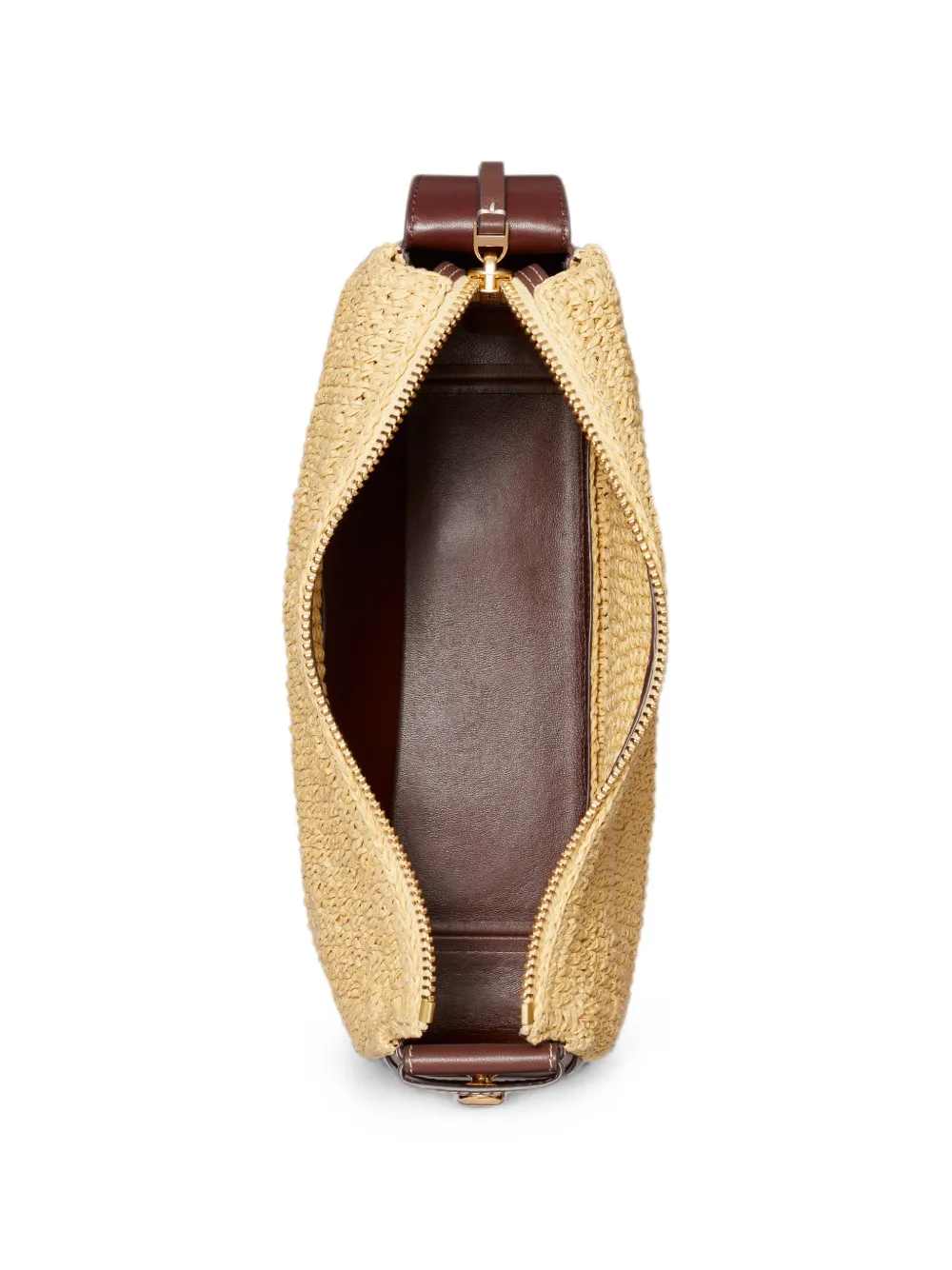 Tory Burch Romy geweven schoudertas Beige