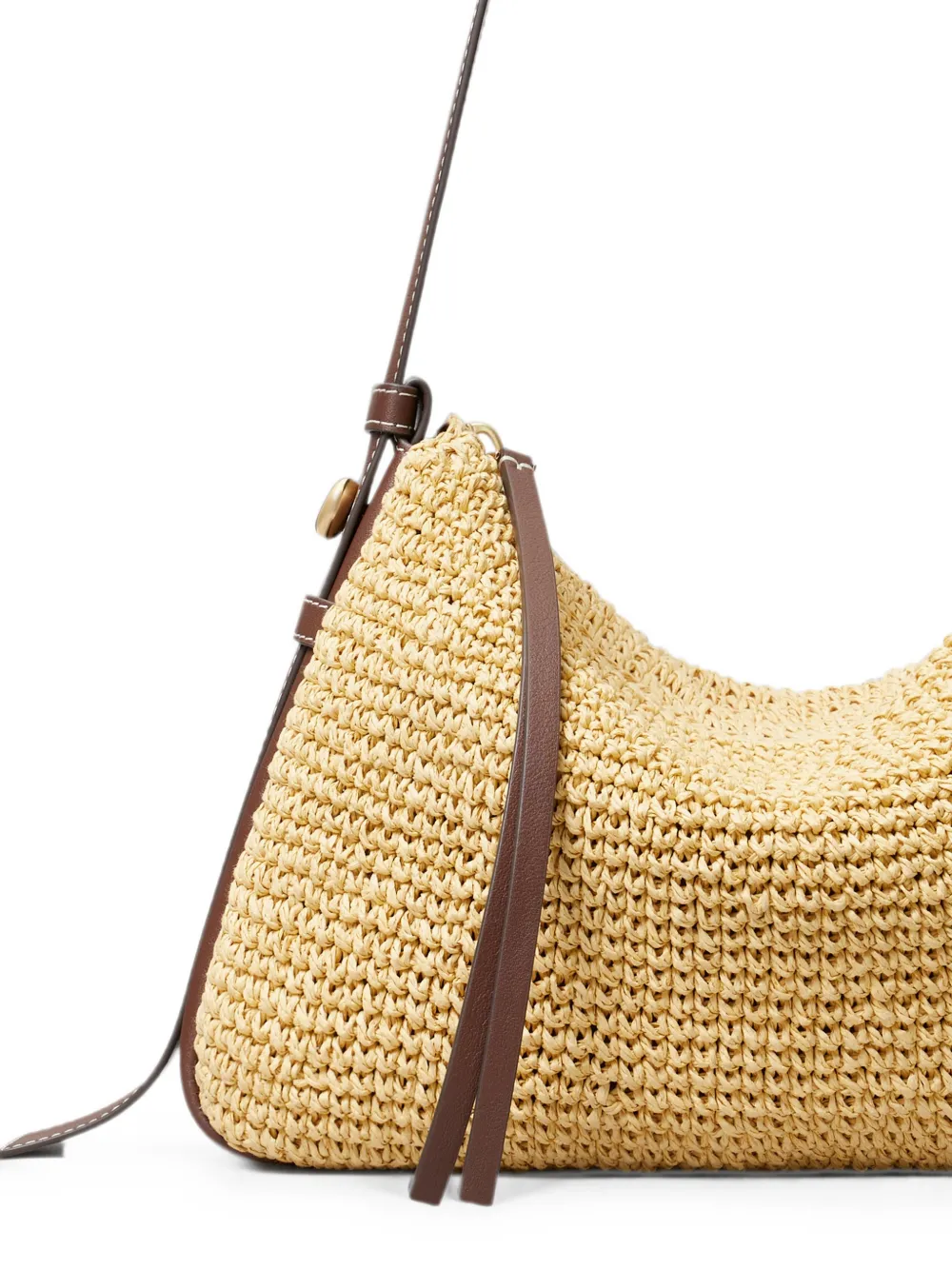 Tory Burch Romy geweven schoudertas Beige