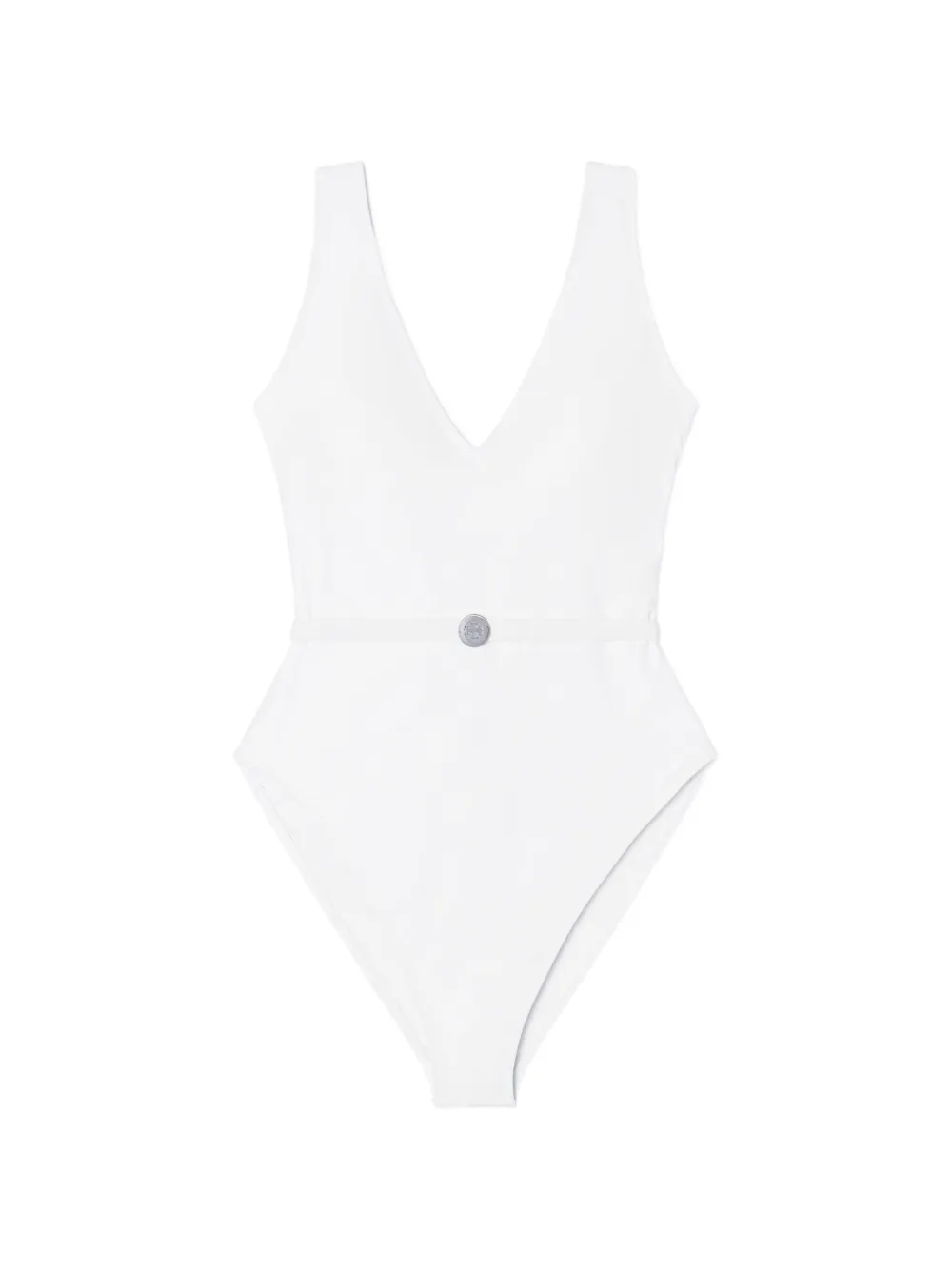 Tory Burch belted swimsuit - Weiß
