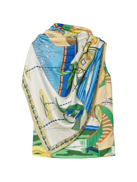 Tory Burch printed silk cape top