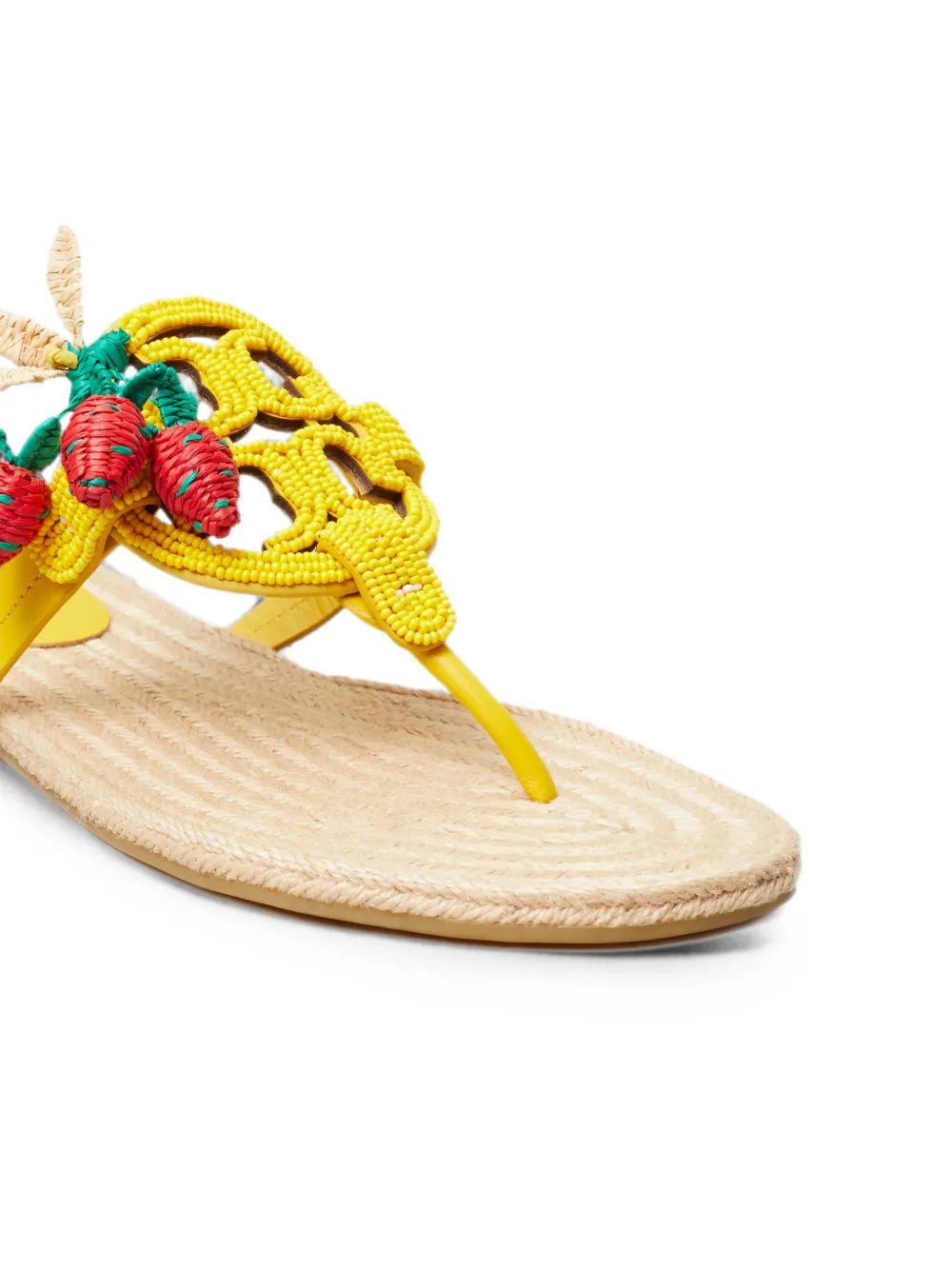 Tory Burch Miller espadrilles met kralen Geel