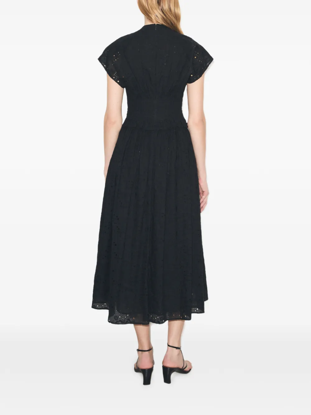 Tory Burch Katoenen jurk met ringlets Zwart