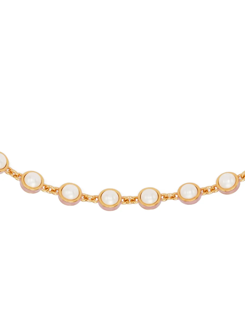  Tory Burch Collar Moondance Con Perla - Dorado 