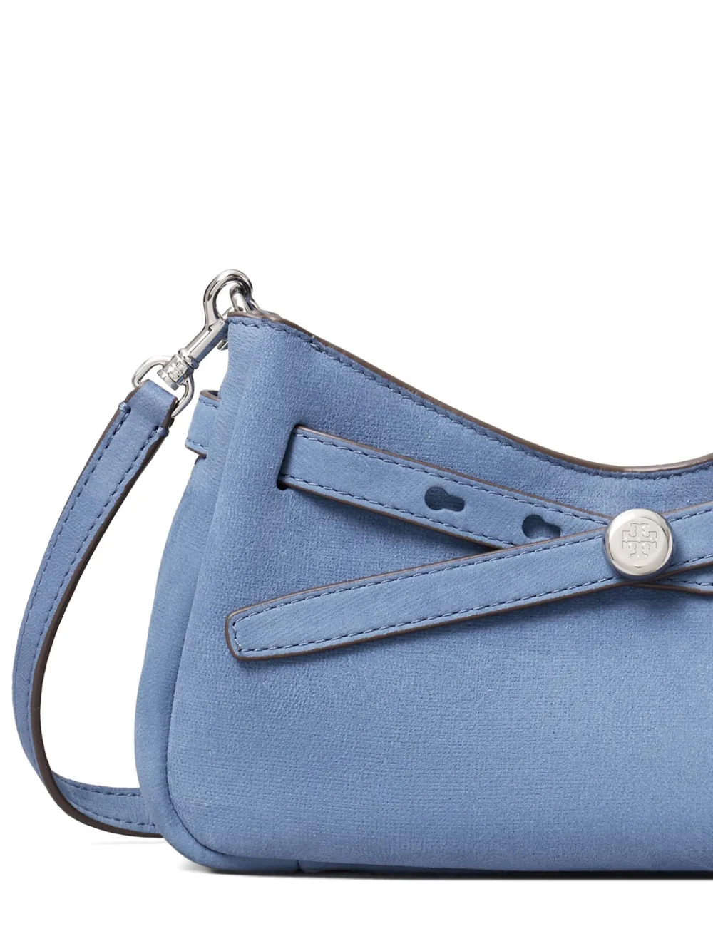 Tory Burch Romy nubuck crossbodytas met rits Blauw