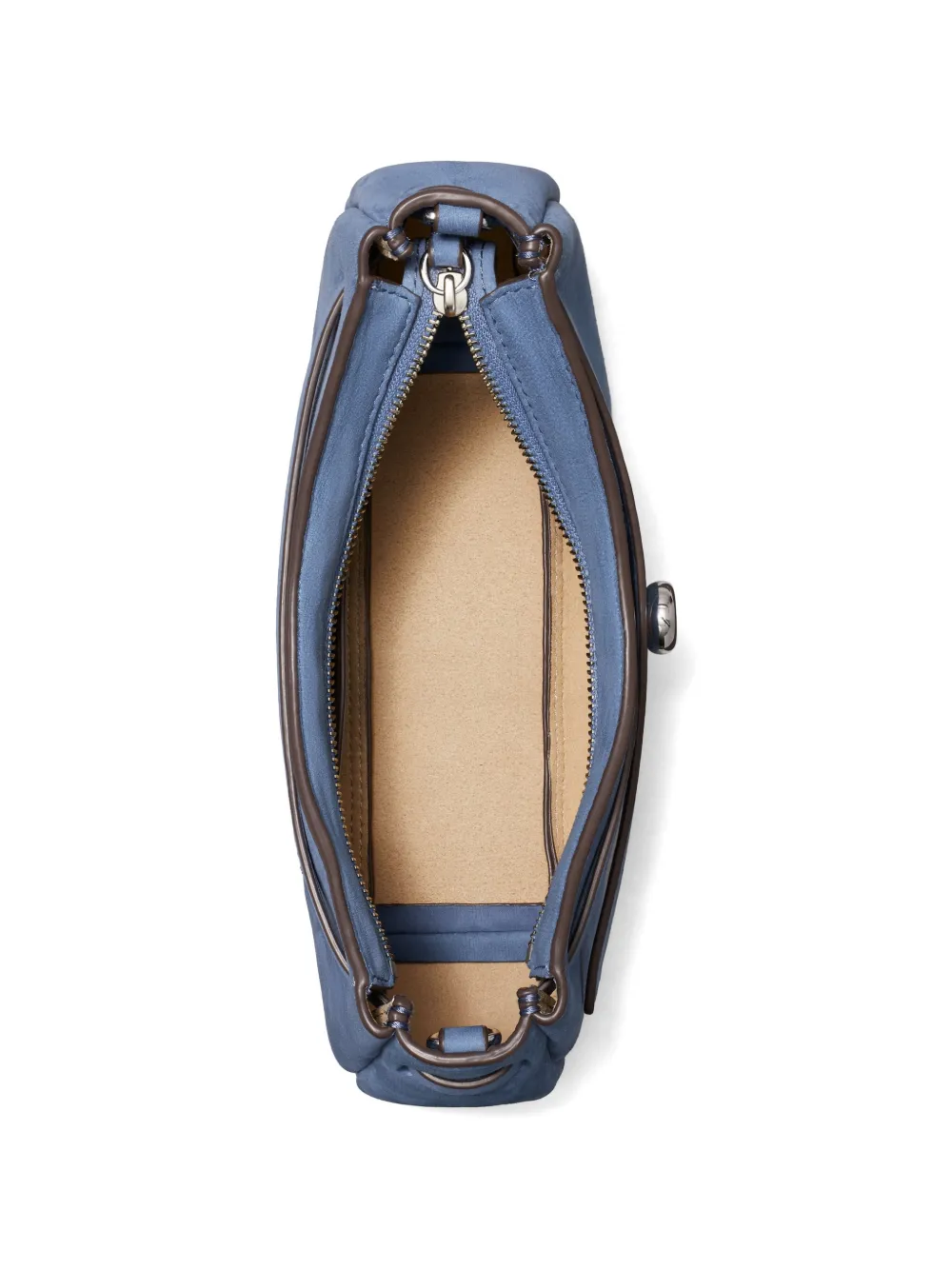 Tory Burch Romy nubuck crossbodytas met rits Blauw
