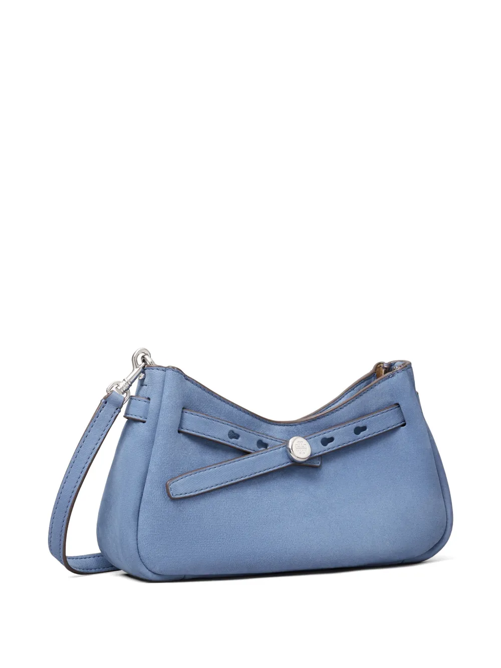 Tory Burch Romy Nubuck zip-top Crossbody Bag | Blue | FARFETCH