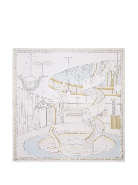 Tory Burch The Pool silk square scarf