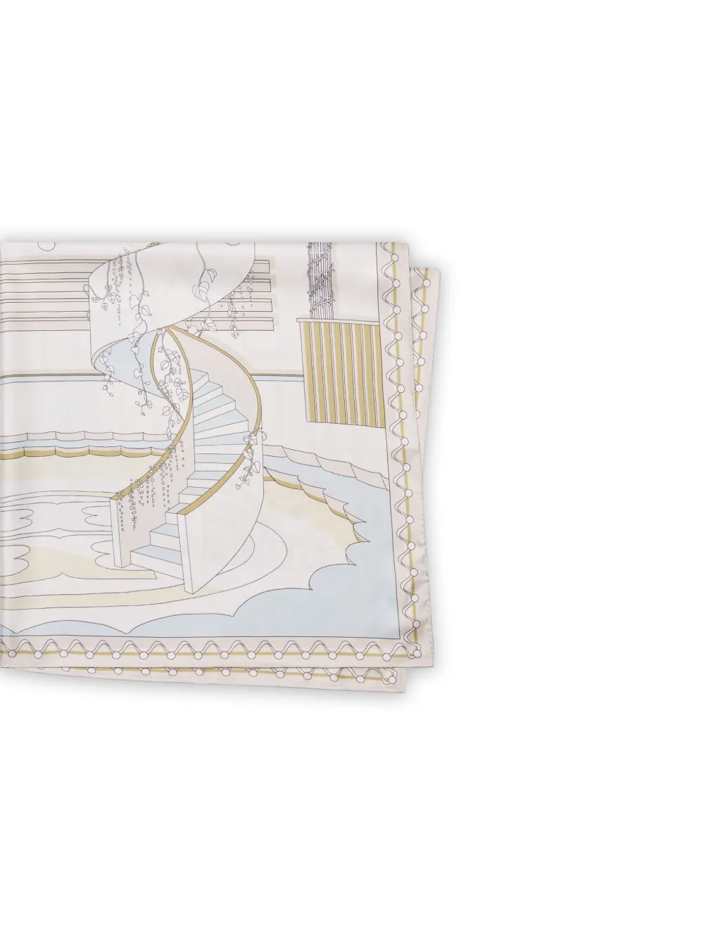 Tory Burch The Pool zijden vierkante sjaal Beige