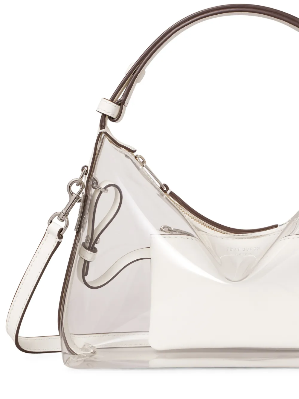 Tory Burch Mellow doorzichtige schoudertas Wit
