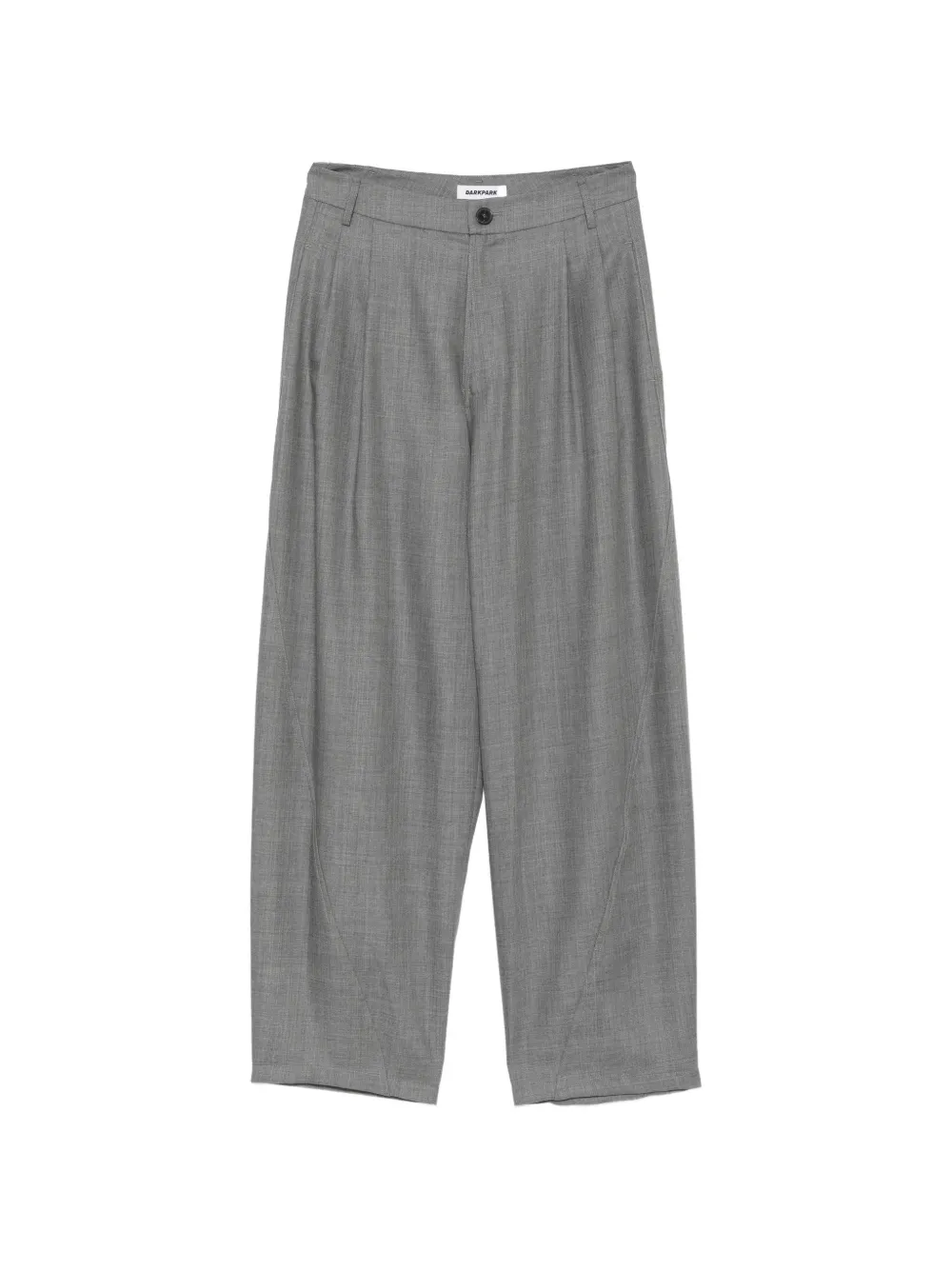 Darkpark Phebe Pleated Wide-leg Tailored Trousers In Gray