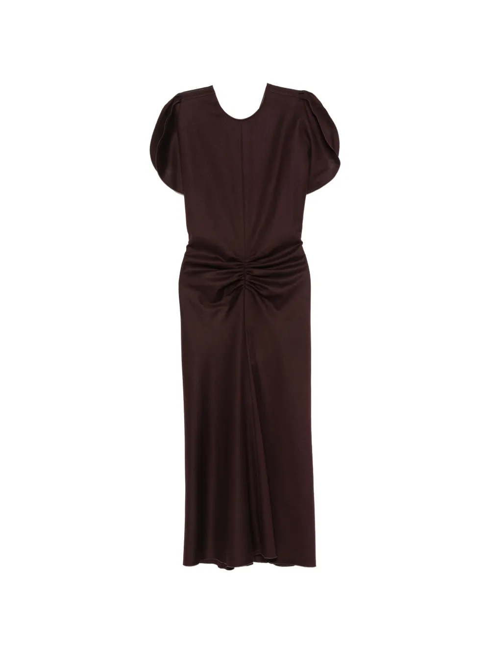 Victoria Beckham Bela ruched midi dress - Viola