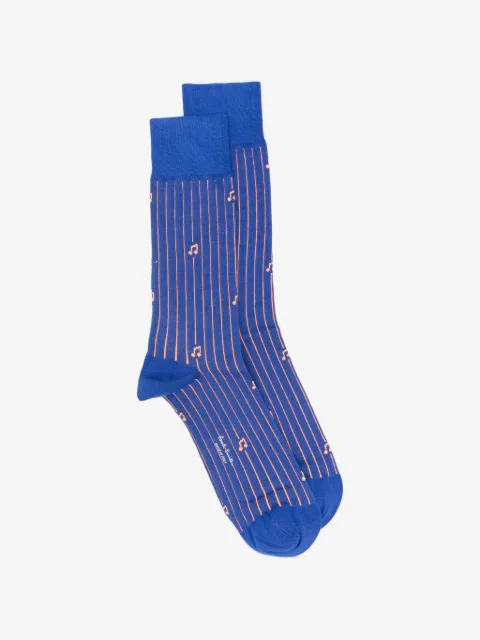 Paul Smith music-note pinstripe socks
