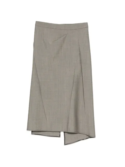 Victoria Beckham 비대칭 헴 미디 스커트
