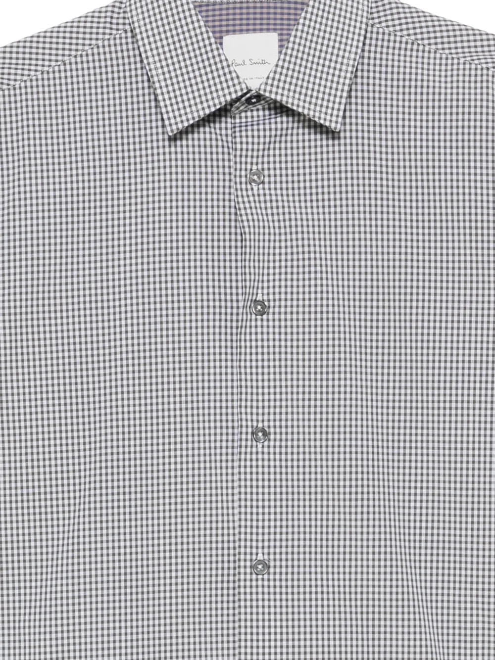 Paul Smith Overhemd met gingham ruit en knopen Grijs