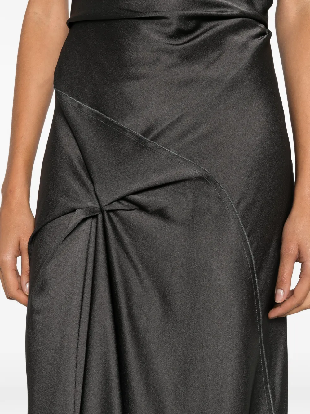 Victoria Beckham Posy maxi-jurk met lage hals Grijs