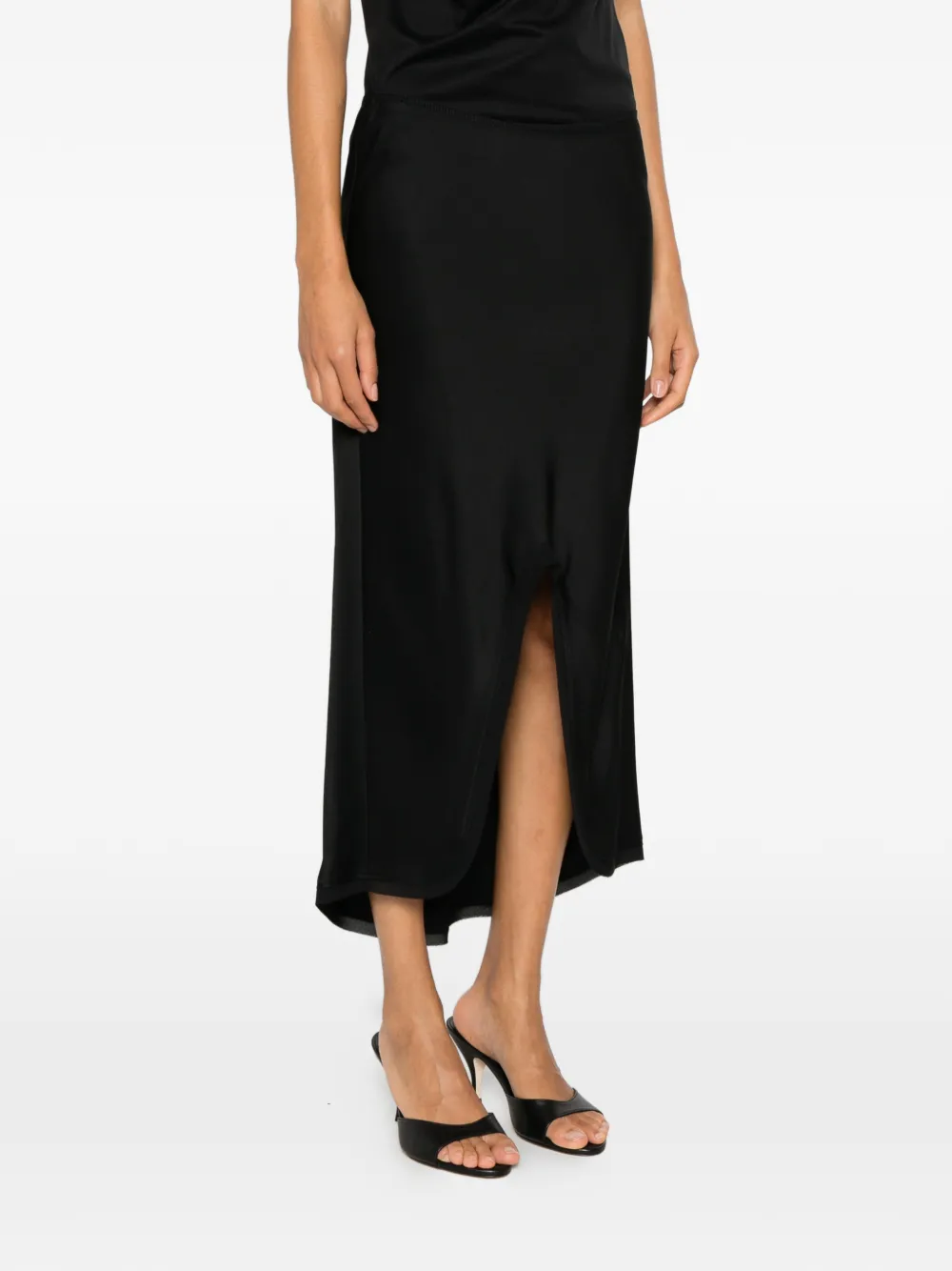 Victoria Beckham Midi-rok met split Beige
