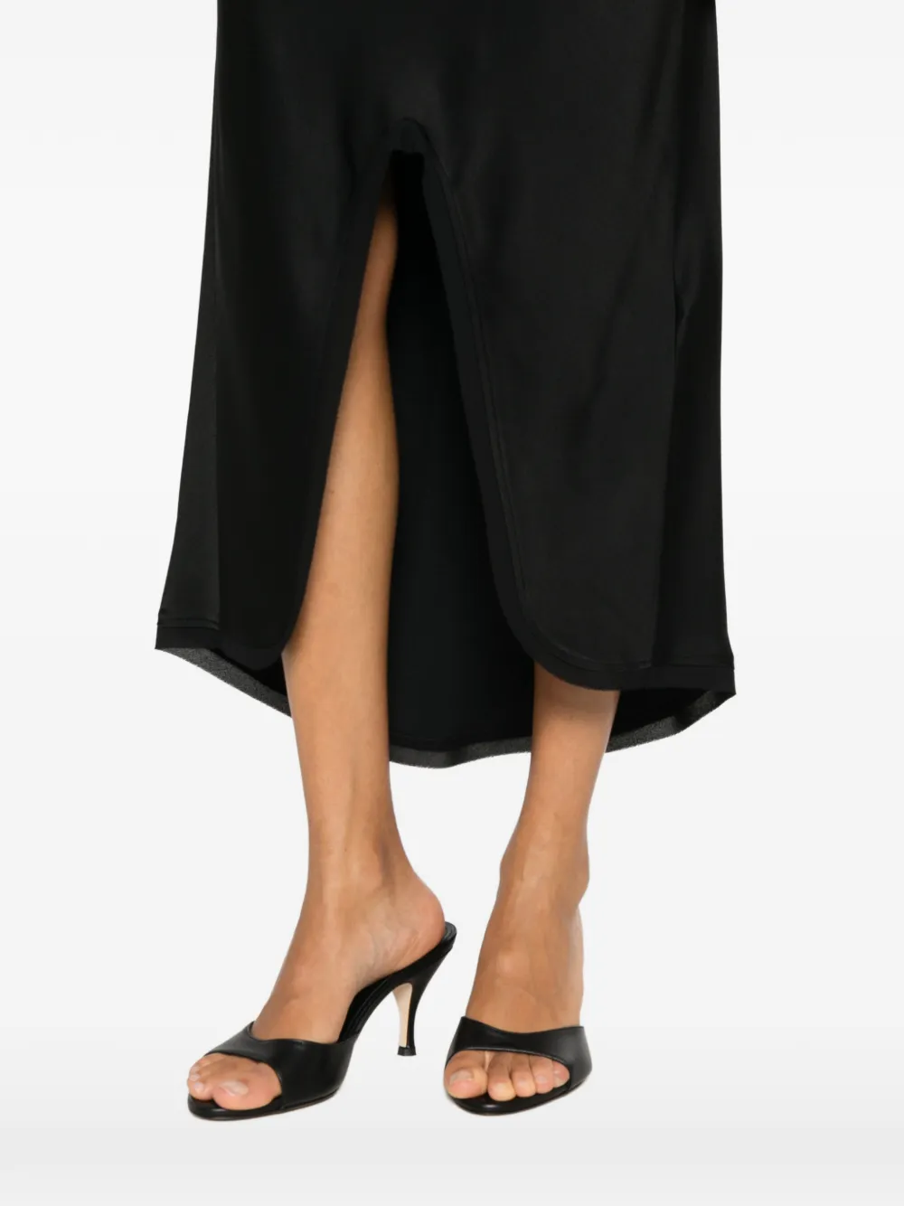 Victoria Beckham Midi-rok met split Beige
