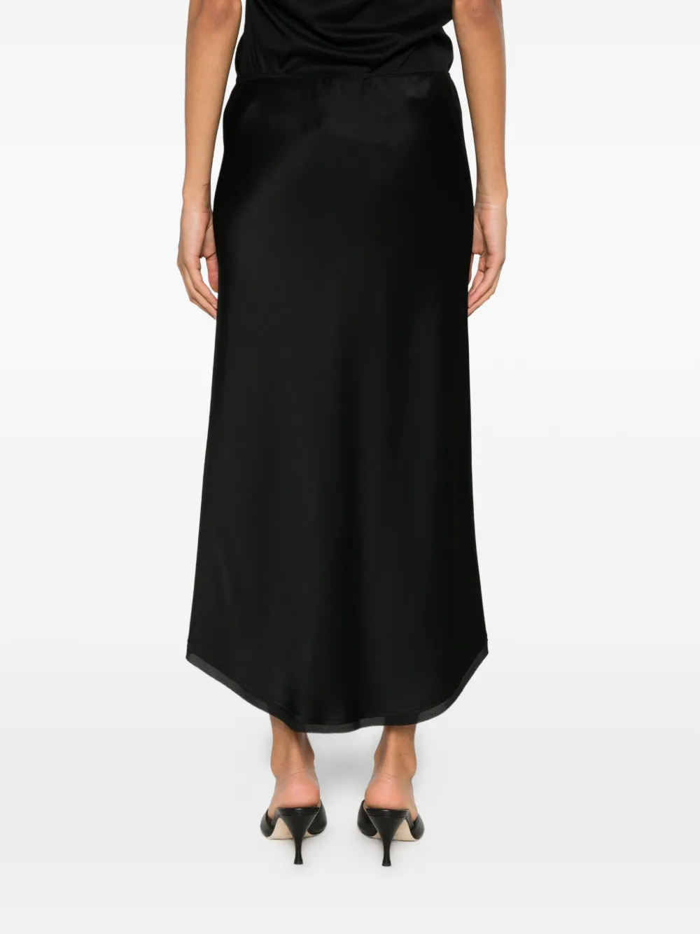 Victoria Beckham Midi-rok met split Beige
