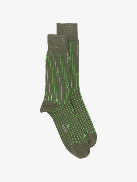 Paul Smith chaussettes à rayures et note de musique