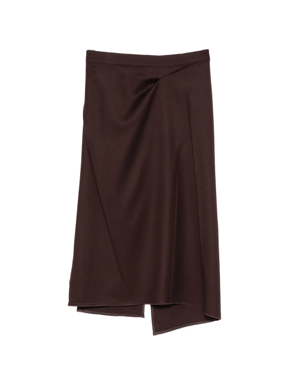 Victoria Beckham pressed tailored wool midi skirt - Rosso