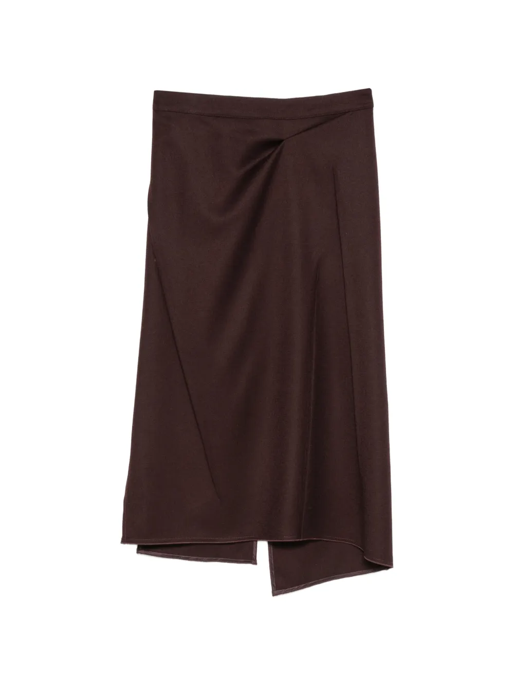 Victoria Beckham pressed tailored wool midi skirt - Rosso