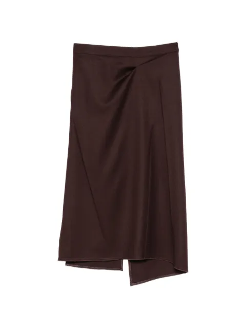 Victoria Beckham — pressed tailored wool  midi skirt