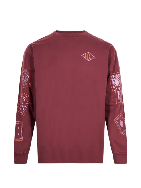 Drôle De Monsieur playing-card-print long-sleeve T-shirt