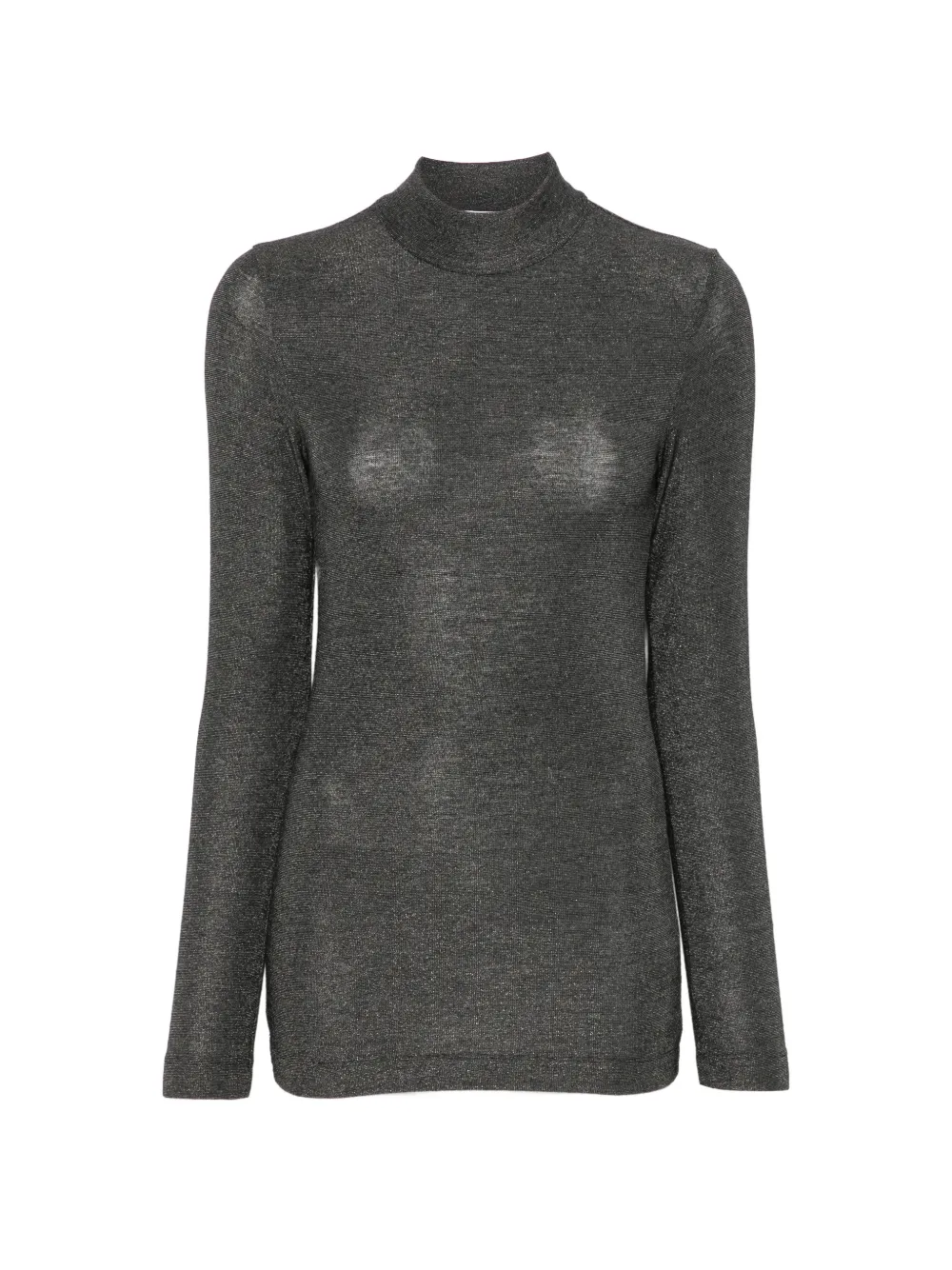 Brunello Cucinelli high-neck metallic-effect sweater - Grey