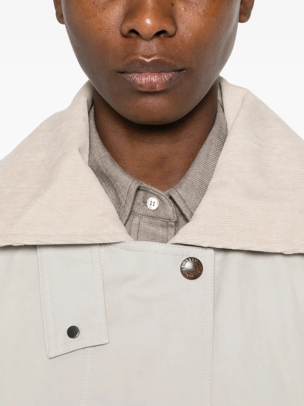 Brunello Cucinelli Jas met capuchon Beige
