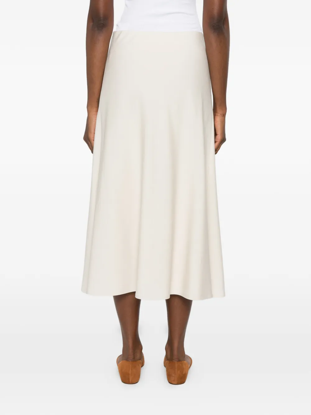 Brunello Cucinelli A-lijn rok met elastische taille Beige